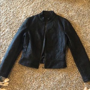 Faux fur leather jacket